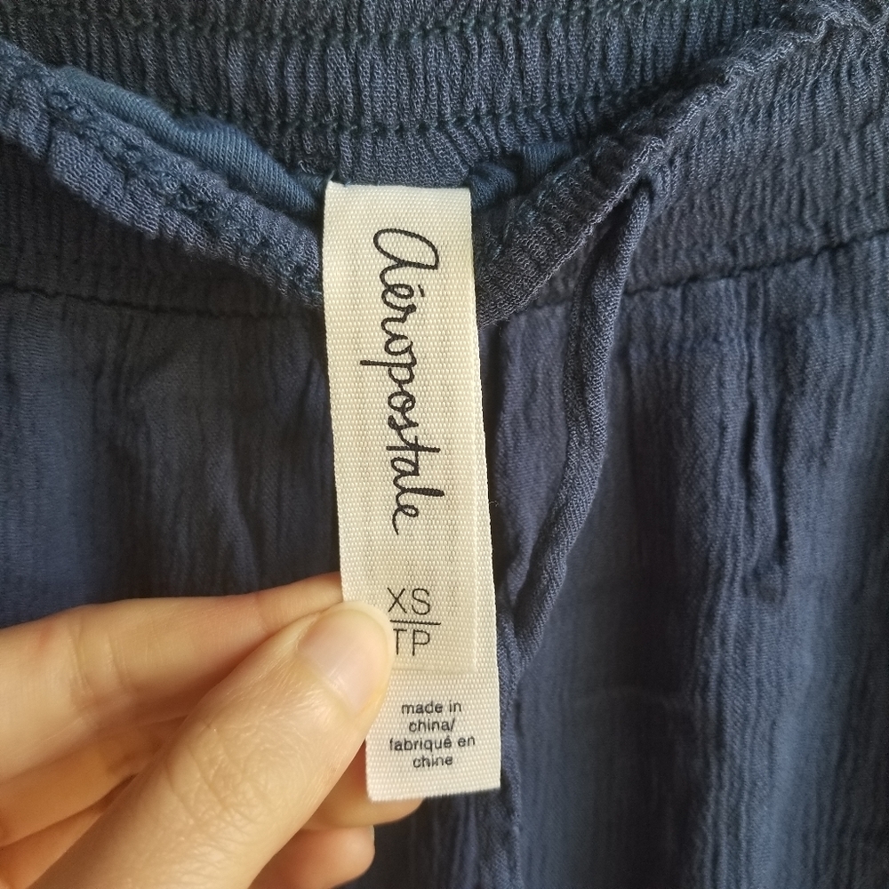 Aeropostale Navy medium-low crochet midi skirt - Picture 3 of 4